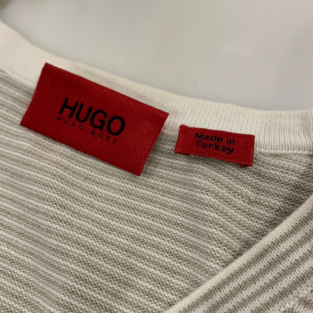 Hugo Boss Quality Knit Striped Sweater,S/M